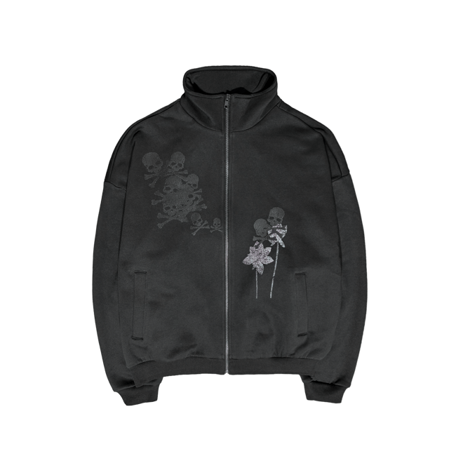 "THE LAST BLOOM" COLLAR ZIP BLACK