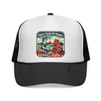 Image 1 of Finally Facing My Demons Trucker Cap | Retro Picnic Illustration