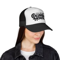 Image 4 of I Still Owe Money to Columbia House Trucker Cap | Retro Logo Mesh Hat