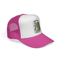 Image 20 of Great Girl Huge Bush Trucker Cap | Vintage Girl and Shrub Illustration