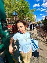 Image 2 of SIREN Tee - Baby Blue & Holographic Silver 🩵🩶