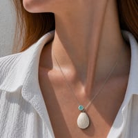 Image 4 of Χειροποίητο Κολιέ "Colorful Bead Shell" – Ατσάλινη Αλυσίδα