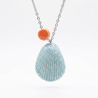 Image 1 of Χειροποίητο Κολιέ "Colorful Bead Shell" – Ατσάλινη Αλυσίδα