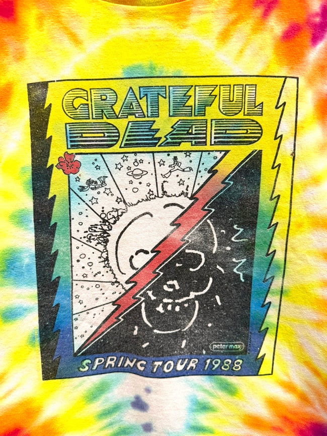 Grateful Dead 1988 Spring Tour Peter Max T-Shirt - Fits XL (?) Boxy
