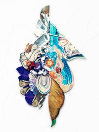 Image 4 of ‘gold topaz, bottle blue’ – gold chain pendant cluster necklace