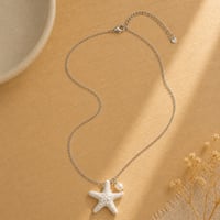 Image 2 of Χειροποίητο Κολιέ "Starfish & Pearl" – Ατσάλινη Αλυσίδα