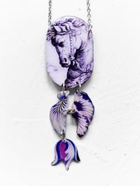 Image 1 of ‘viola’ – silver chain pendant cluster necklace