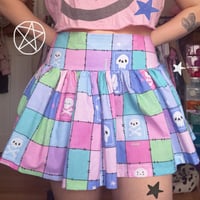 Image 1 of Pastel Check Ruffled Mini Skirt (UK8 and UK6)