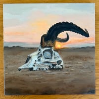 Image 1 of Desert Skull Painting W/The Mountain Lyrics