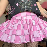 Image 1 of Pink Check Ruffled Mini Skirt (UK10)