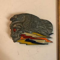 Image 1 of 1991 eagle skull belt buckle