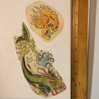 Image 1 of 1970’s hand colored pork chop pair 