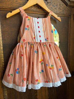 Image of Ooak Vintage Cherries Sundress size 3