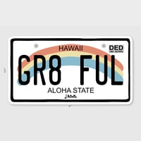 Image 3 of GR8FUL DED Hawaii License Plate Sticker