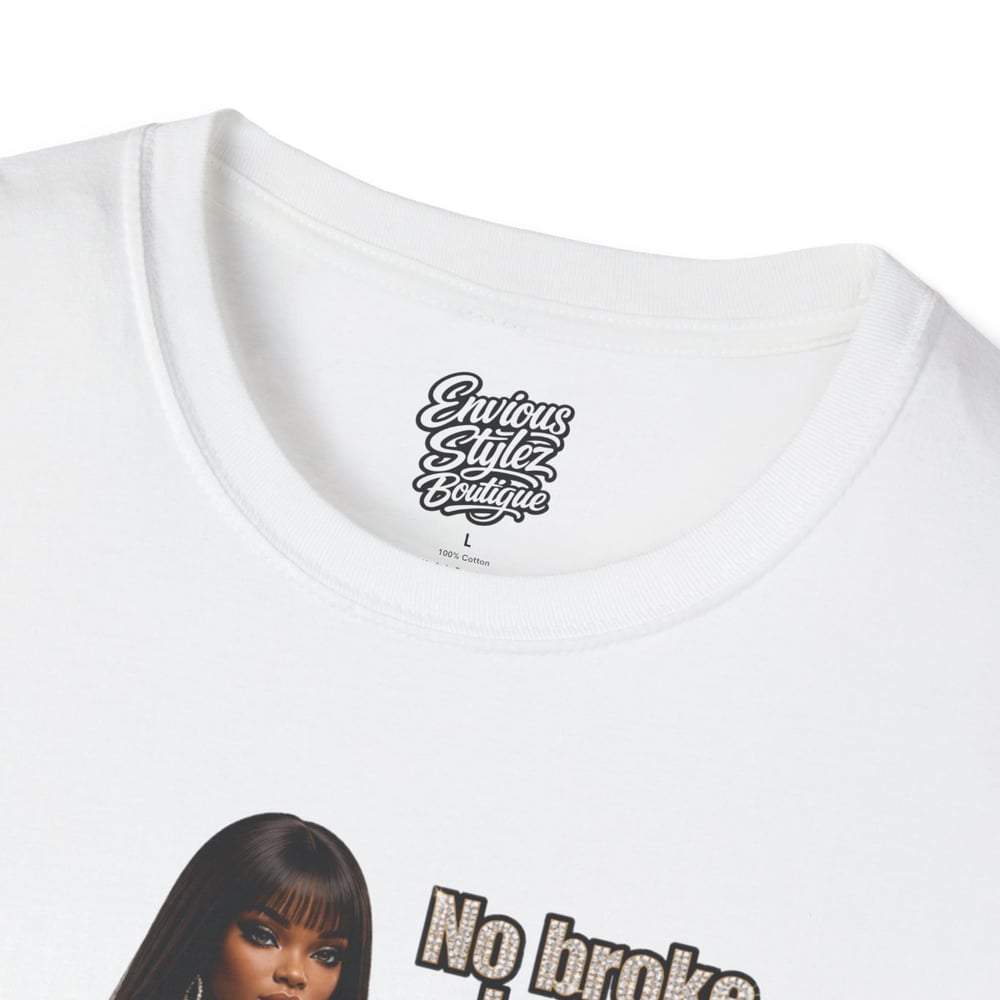 Image of No Broke Boys Allowed T-Shirt — Funny Luxe Night Out Graphic Tee