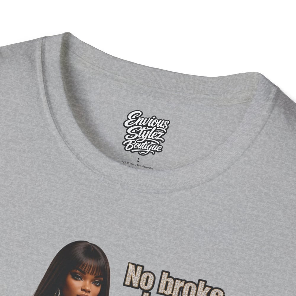Image of No Broke Boys Allowed T-Shirt — Funny Luxe Night Out Graphic Tee