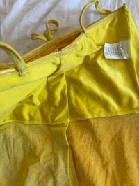 Image 3 of Vintage Y2K yellow handkerchief hem ruched bust sparkly fairy cami