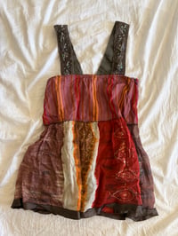 Image 1 of  Vintage Y2K Italian sequin and beaded strap baby doll top 