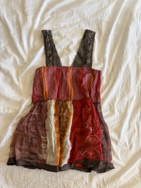 Image 2 of  Vintage Y2K Italian sequin and beaded strap baby doll top 