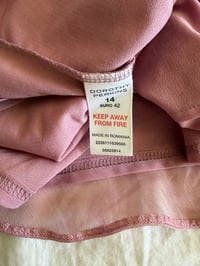 Image 4 of Vintage Y2K pink lace up bust pink fairy cami and ruffle detail on bust 