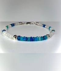 Image 3 of Paraiba Opal Moonstone Bracelet in Sterling Silver