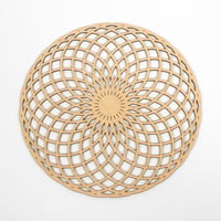 Image 1 of Sacred Geometry Wooden Wall Art – Flower Of Life Mandala