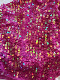 Image 4 of Vintage Y2K pink iridescent mermaid sequin cami 