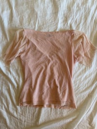 Image 2 of Vintage Y2K baby pink floral beaded top 
