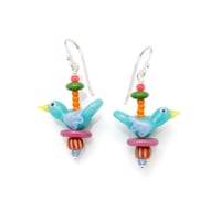 spring birdy earrings