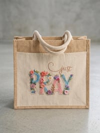 Image 3 of Just Pray Tote Bag