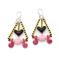 swinging heart earrings