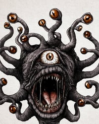 Image 2 of "Brian the Beholder" - Grey Variant Fine Art Print