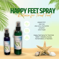 Happy Feet Spray for Tired Sole Relief | Peppermint, Tea Tree, Chamomile, Camphor