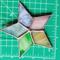 Image 2 of Rainbow Sorbet Star - Stained Glass Suncatcher