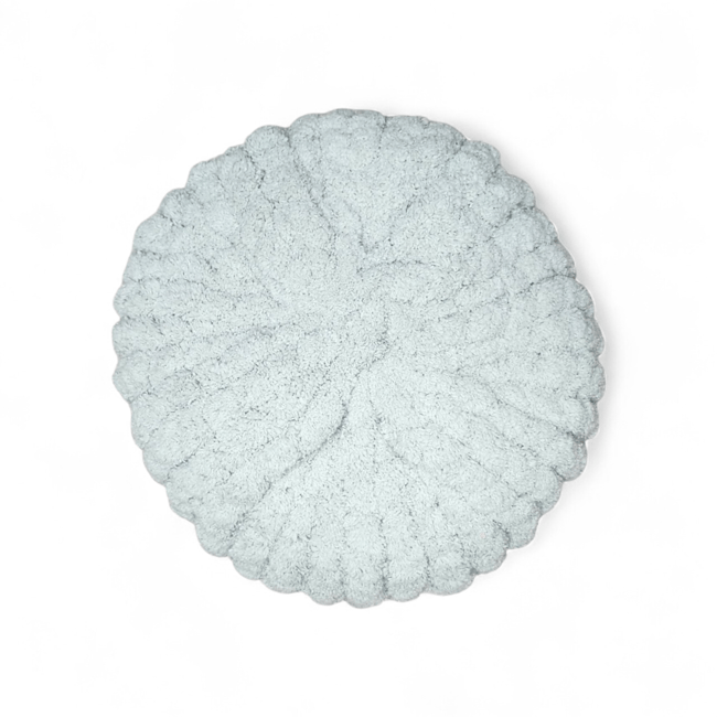 Chunk Knit Circle Pillow | Mint green