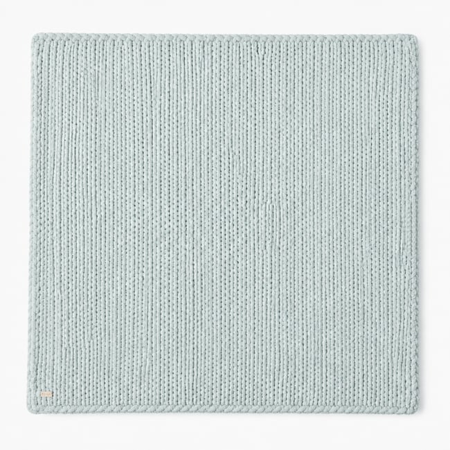 Chunky Knit Blanket | Mint green