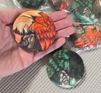 Image 1 of Sleeping Raptor Plush Buttons