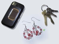 Image 4 of RnJ_CrackleSwing_Rose Earring 925 SilverWire