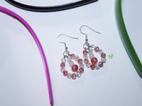 Image 2 of RnJ_CrackleSwing_Rose Earring 925 SilverWire
