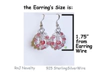 Image 3 of RnJ_CrackleSwing_Rose Earring 925 SilverWire