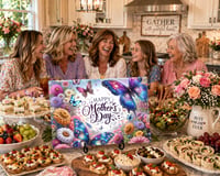 Image 1 of Mother’s Day Glass Serving Tray with Stand – Made with Love