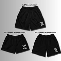 Image 1 of Black with White X Shorts