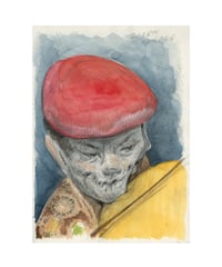 Fear of the Fiddle Watercolor Character Study 2025