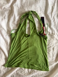 Image 3 of Vintage Y2K Playboy green halter neck cami 2000s deadstock BNWT 