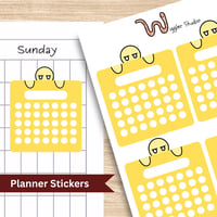Image 1 of Duck Habit Tracker Planner Stickers