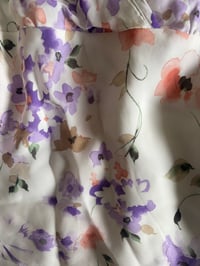Image 4 of Vintage Y2K floral floaty pastel cami with frilly sleeves and double hem