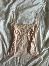 Image 6 of Vintage Y2K baby cami with mesh bust detail and ribbon bow