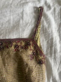 Image 4 of Vintage Y2K Aftershock asymmetrical hem beaded and iridescent sequin silk fairy cami 