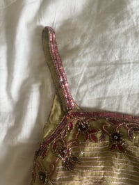 Image 5 of Vintage Y2K Aftershock asymmetrical hem beaded and iridescent sequin silk fairy cami 