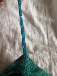 Image 5 of Vintage Y2K silk asymmetrical hem patchwork fairy cami with beaded straps 